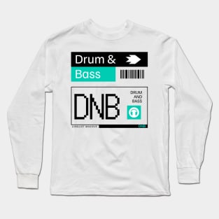 DRUM AND BASS  - DNB Ticket Steez (black/teal) Long Sleeve T-Shirt